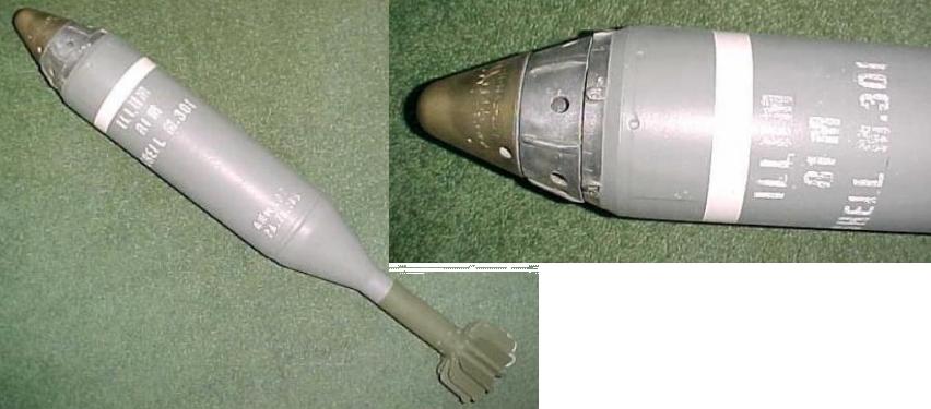 US 81mm Illuminating Mortar Bomb